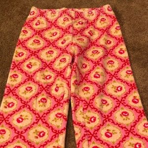 Oilily Girls 2T Velour Rosette Pants EUC